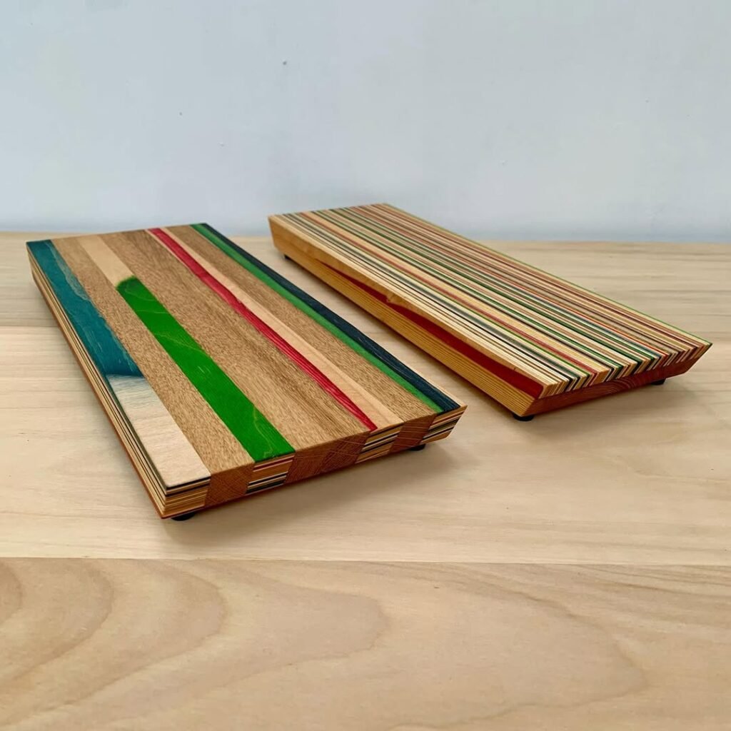 Planche à découper en skateboard recyclé